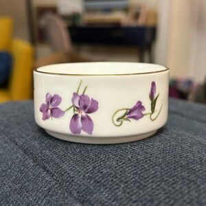 Vintage Hammersley “Victorian Violets” Bone China Open Sugar Bowl